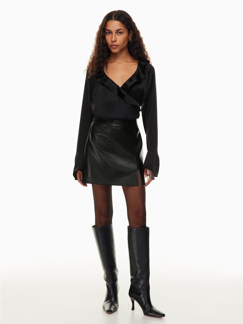 Wilfred Black Vegan Leather Patio Skirt (8)
